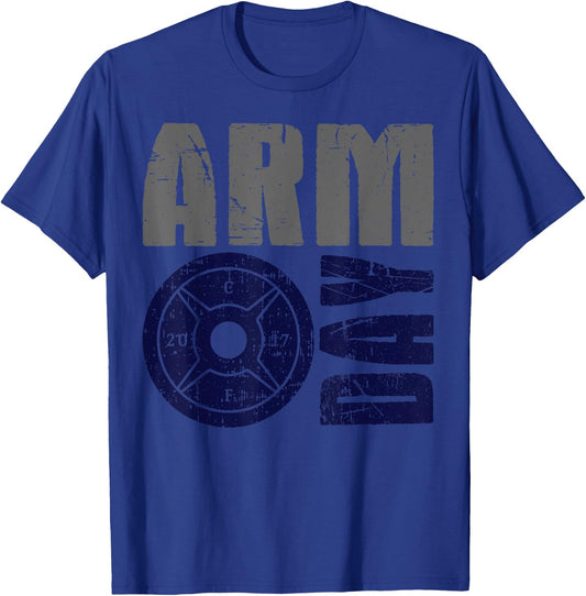 Arm Day Biceps and Triceps Gym Rat T-Shirt - T-Shirt | Royal