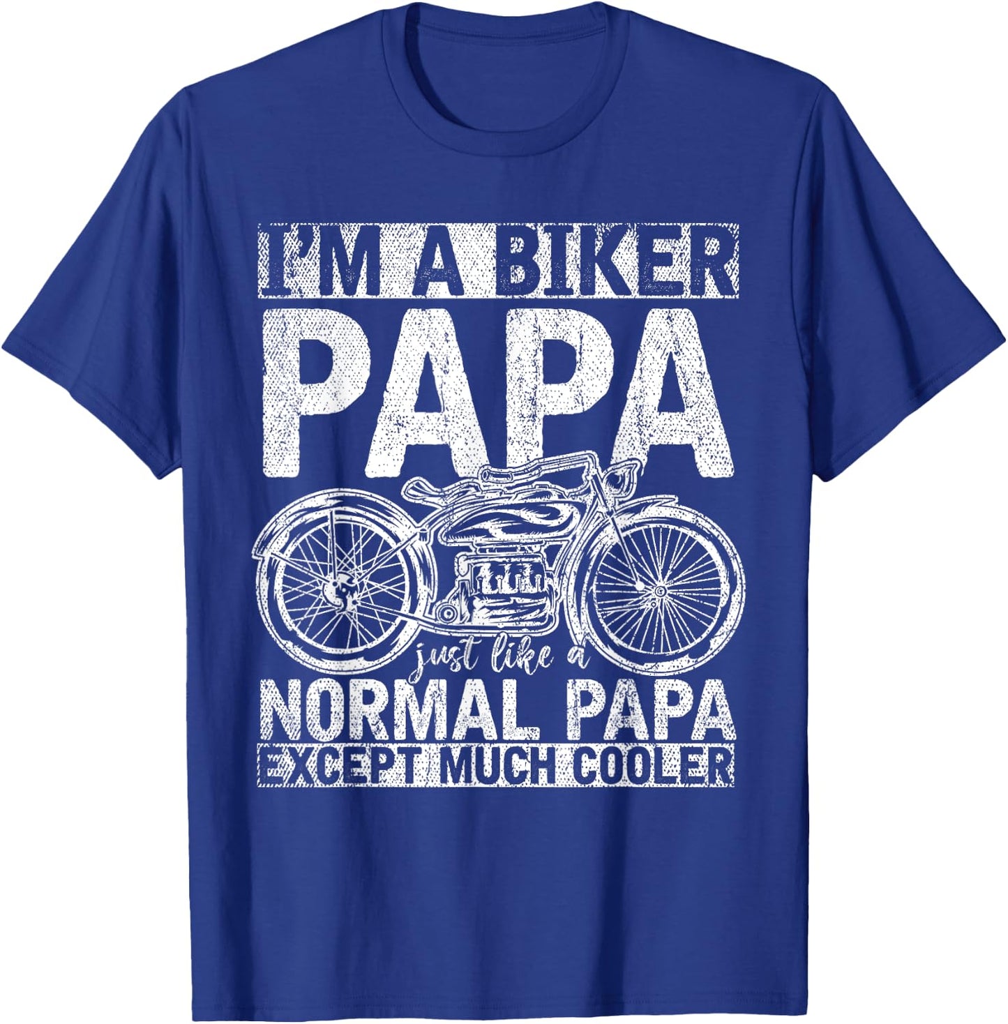 Motorcycle Biking Grandpa Retirement Bike Papa Biker T-Shirt - T-Shirt | Royal