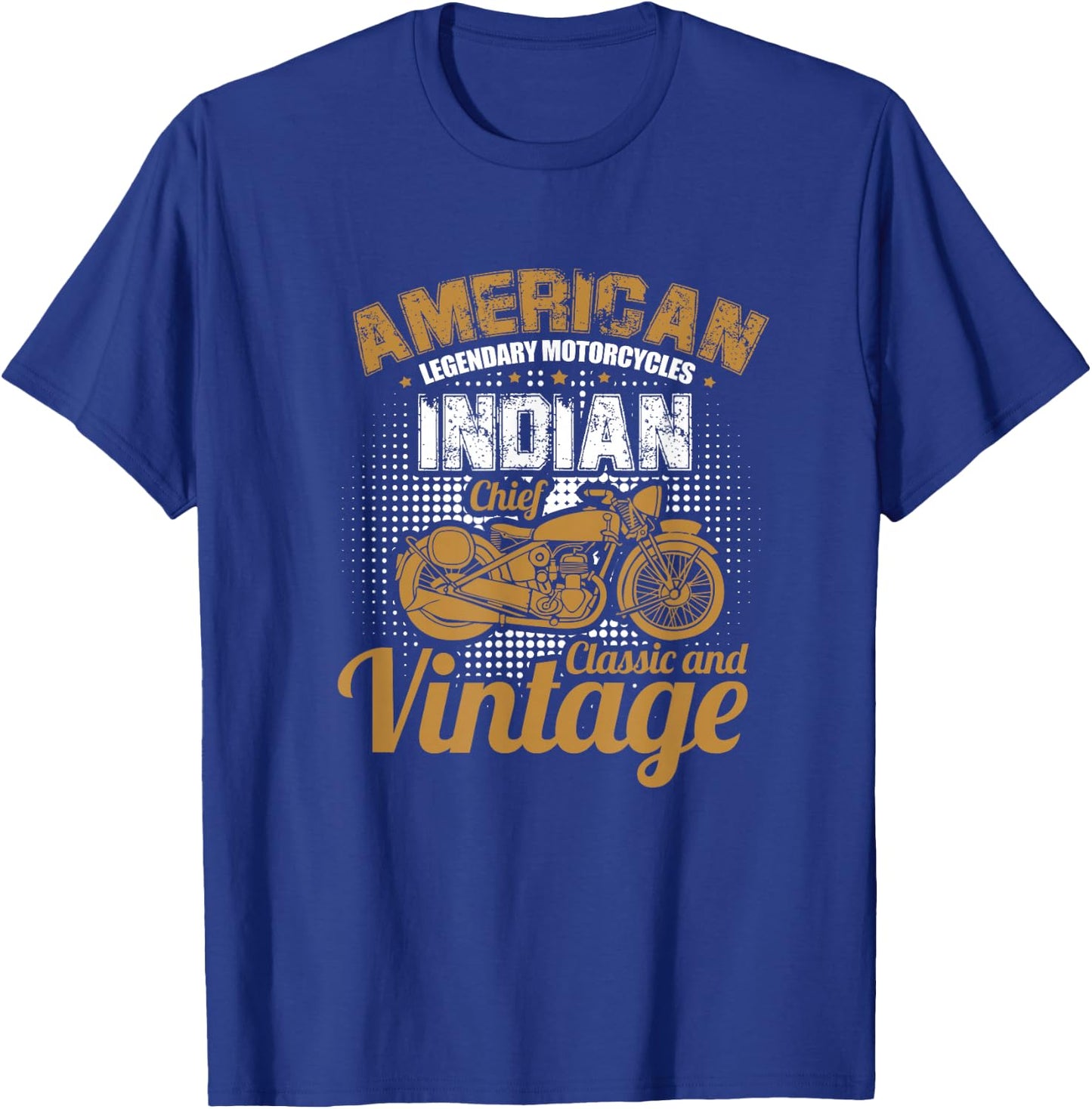 Motorcycle Biker American Legendary Motorcycles Indian Chief T-Shirt - T-Shirt | Royal