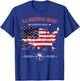 63 National Parks Map - Vintage American Flag Hiking Camping T-Shirt - T-Shirt | Royal