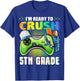 I'm Ready to Crush 5th Grade Back to School Video Game Boys T-Shirt - T-Shirt | Royal