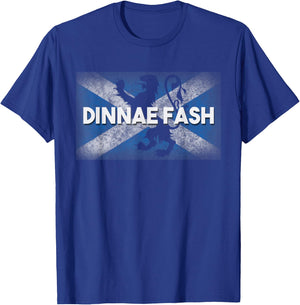 Scottish Flag Scotland Dinnae Fash Phrase Lion Rampant T-Shirt - T-Shirt | Royal