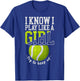 I Know I Play Like A Girl, Try To Keep Up Funny Tennis T-Shirt - T-Shirt | Royal