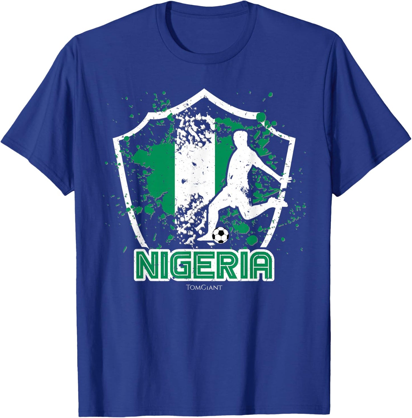 Soccer Football Nigeria Nigerian World National Game Gift T-Shirt - T-Shirt | Royal