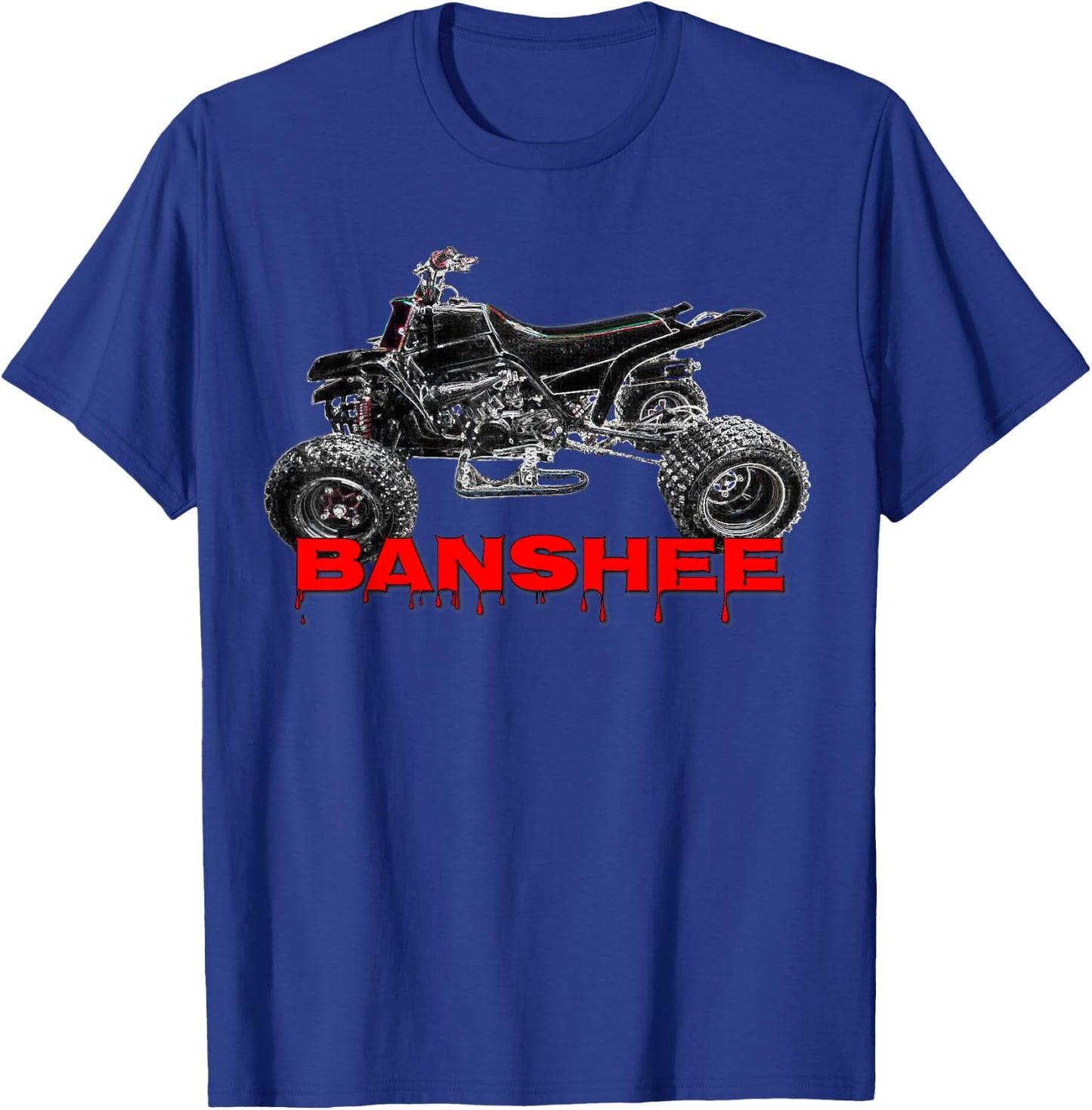 Banshee Quad, ATV, ATC, Vintage, Retro, All Terrain Vehicle T-Shirt - T-Shirt | Royal