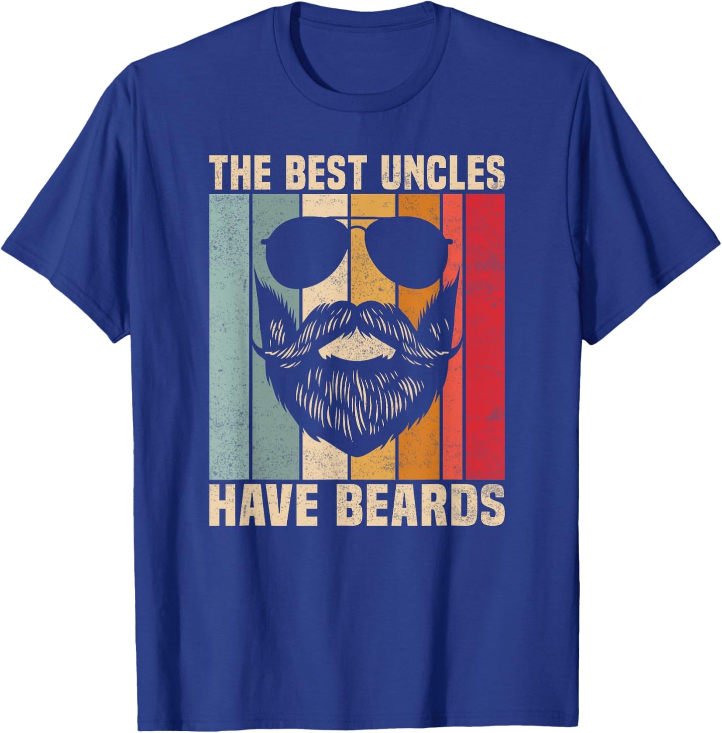 Funny Retro Vintage The Best Uncles Have Beards Lovers T-Shirt - T-Shirt | Royal