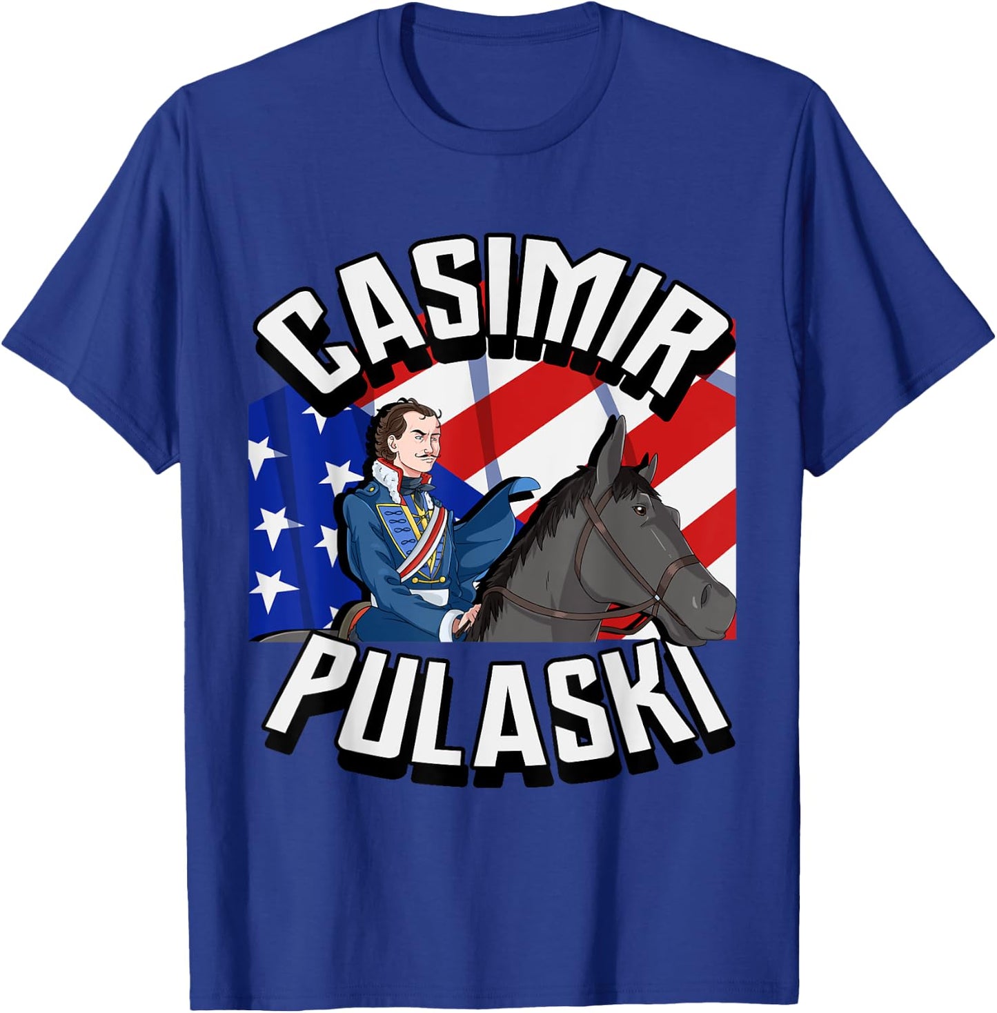 Casimir Pulaski Day Polish Chicago Parade Gift T-Shirt - T-Shirt | Royal