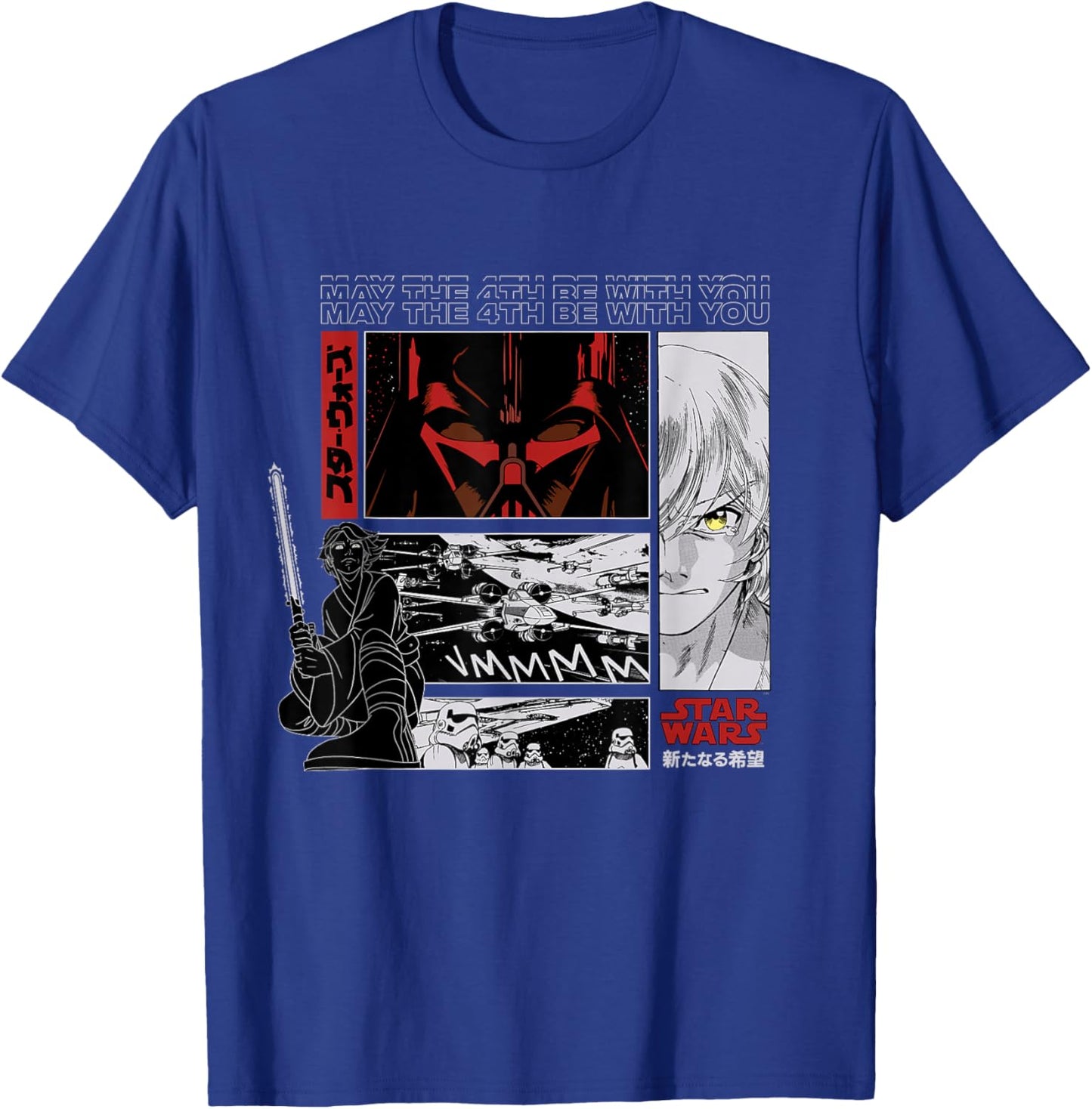 Star Wars May the 4th Be With You Luke Vader Japanese Manga T-Shirt - T-Shirt | Royal