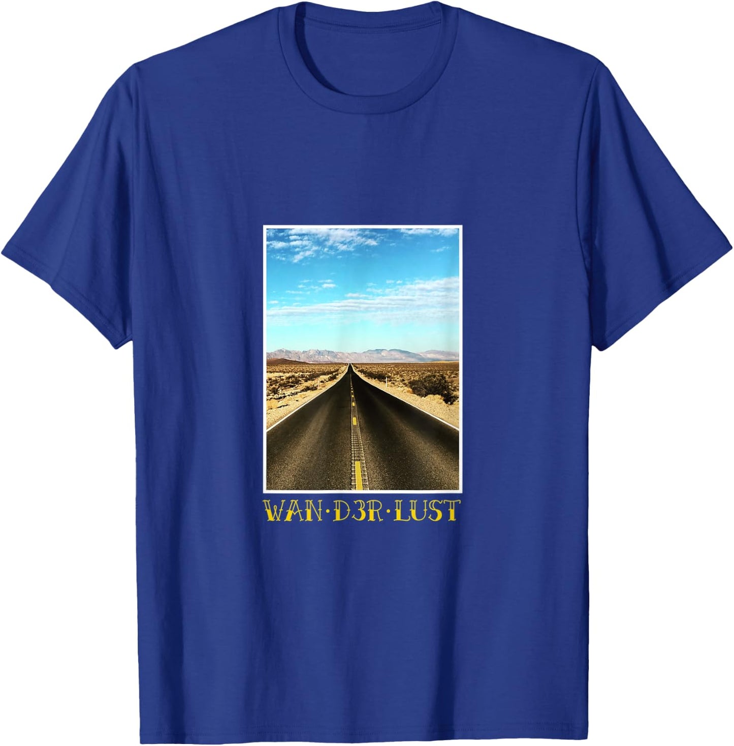 Wanderlust - travel goals custom art wearable T-Shirt - T-Shirt | Royal