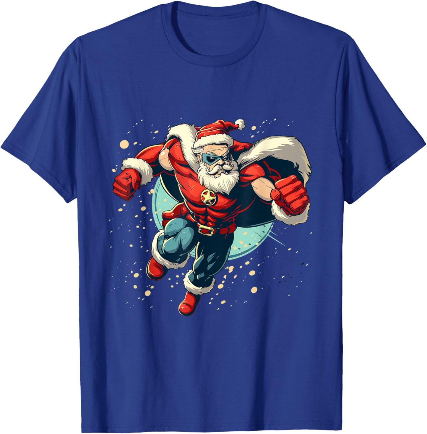 Great Superhero Santa for funny Festive Season T-Shirt - T-Shirt | Royal