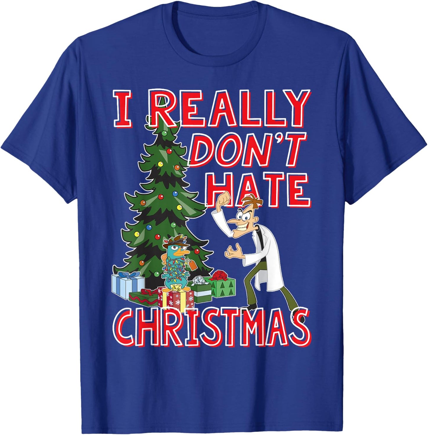 Disney Phineas and Ferb Doof Christmas Quote T-Shirt - T-Shirt | Royal