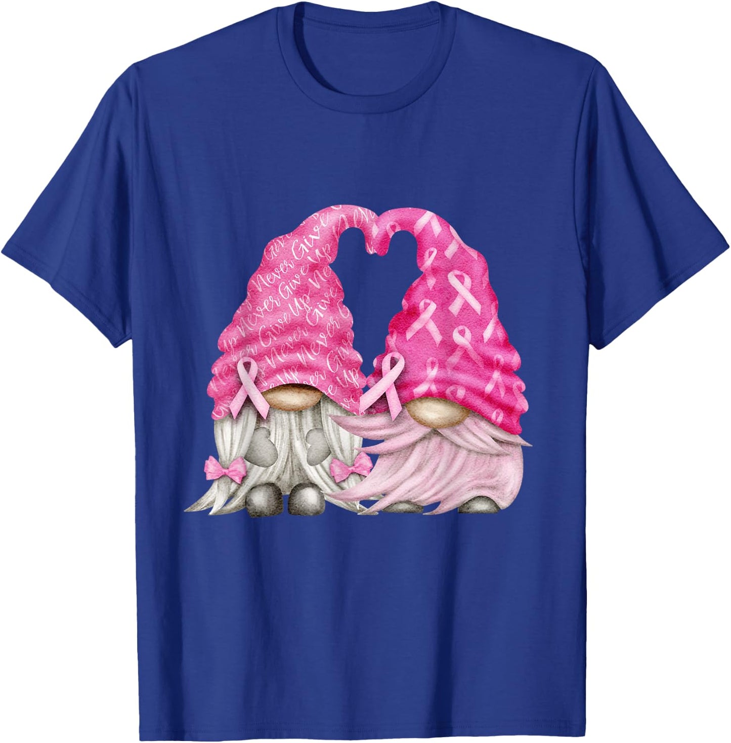 Wear Pink Gnomes For October Breast Cancer Awareness Months T-Shirt - T-Shirt | Royal