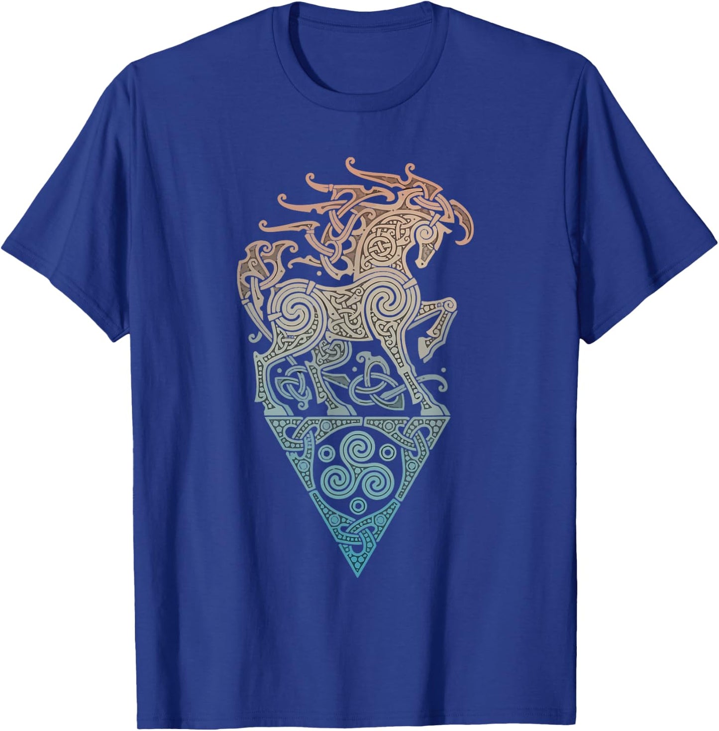 Great Love Horses VIKING CELTIC odins horse T-Shirt - T-Shirt | Royal
