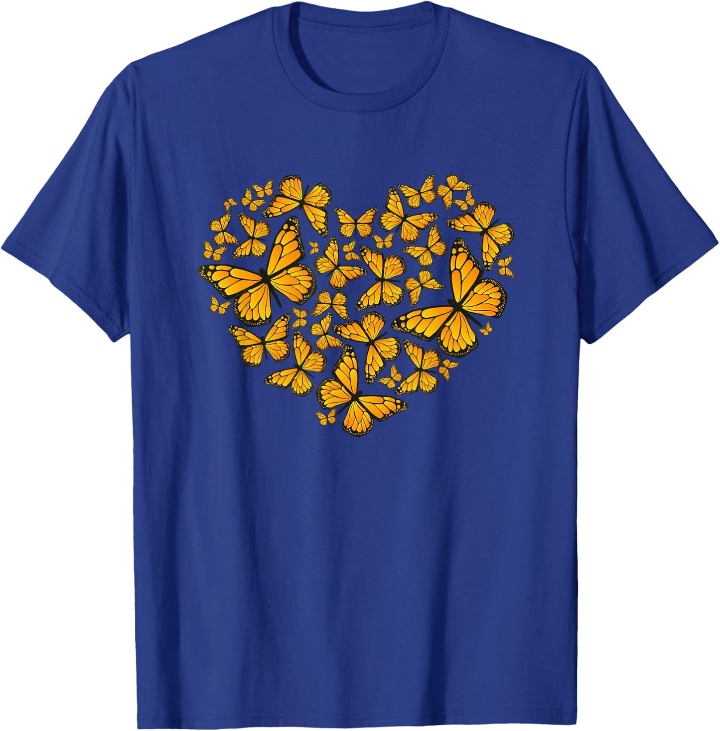 Save The Yellow Monarch Butterfly Heart Love Girls T-Shirt - T-Shirt | Royal