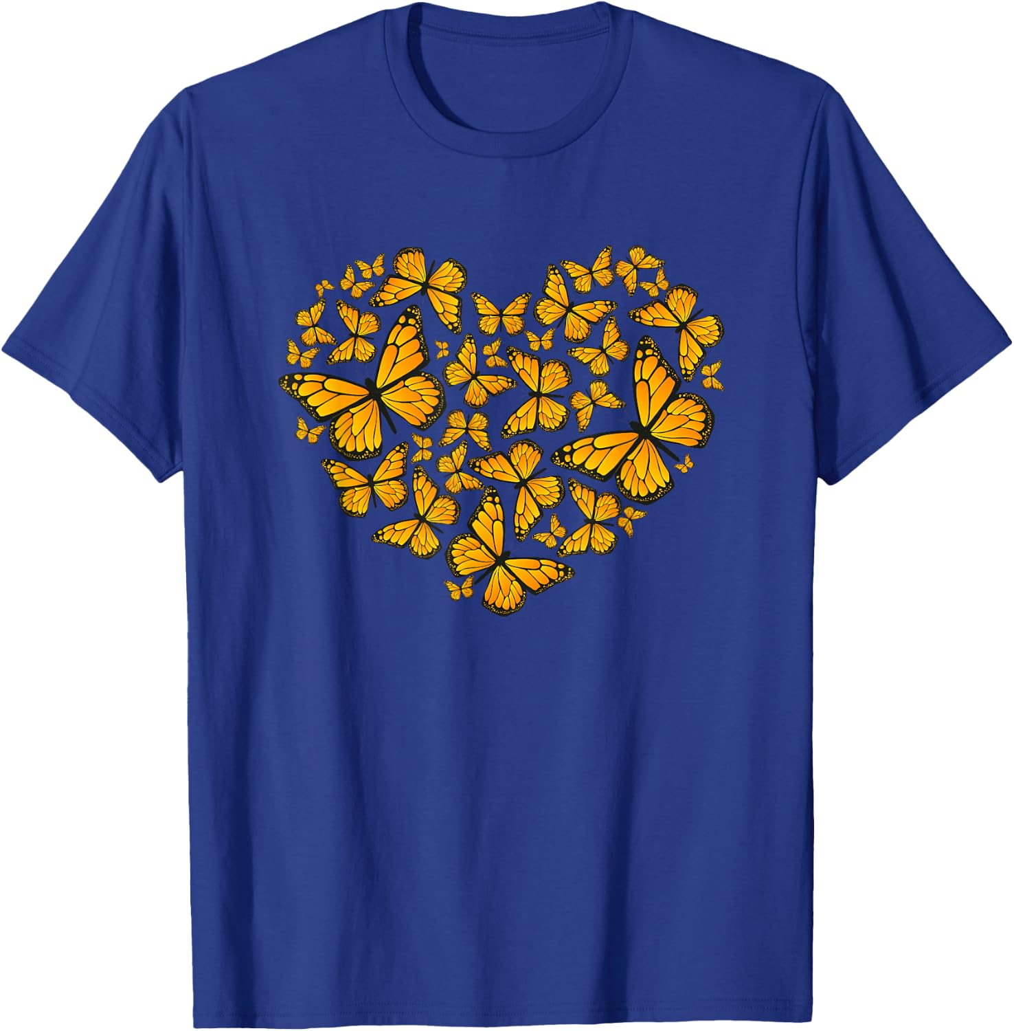 Save The Yellow Monarch Butterfly Heart Love Girls T-Shirt - T-Shirt | Royal