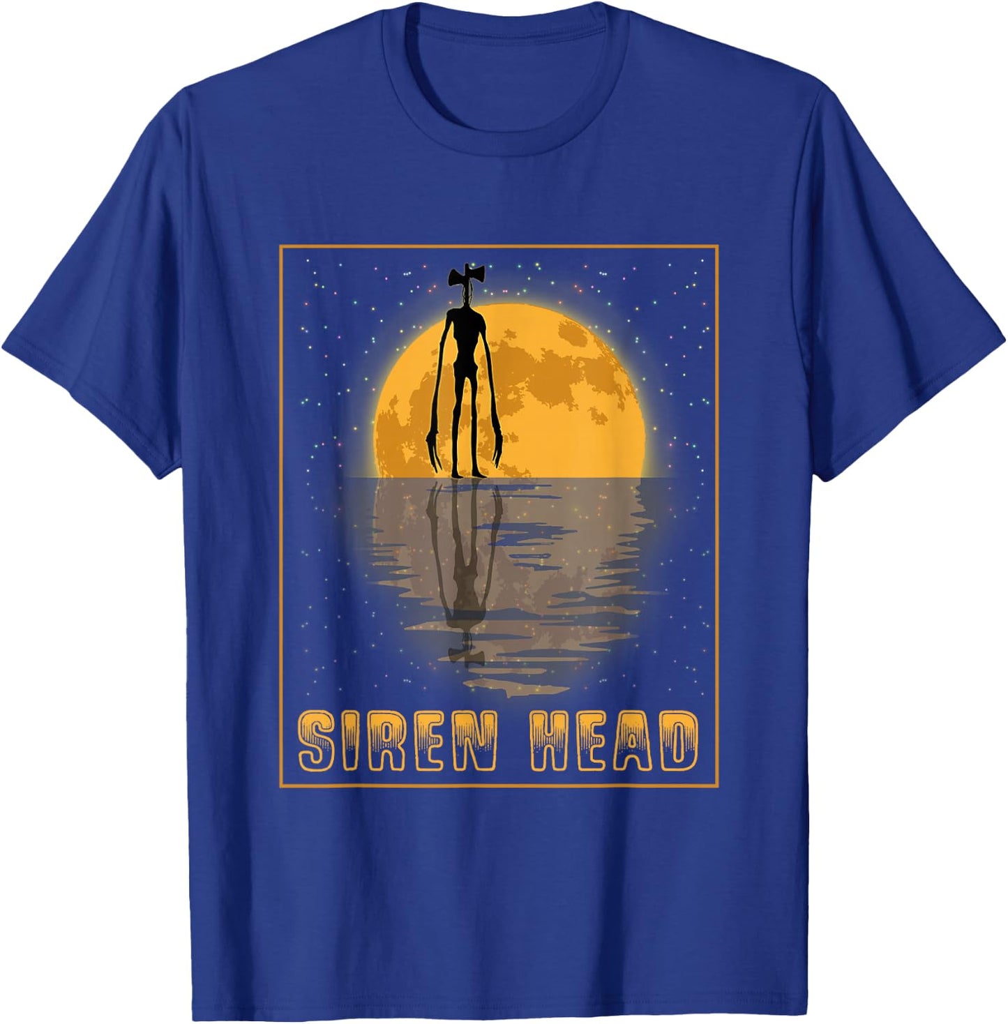 Siren Head and a Yellow Full Moon T-Shirt - T-Shirt | Royal