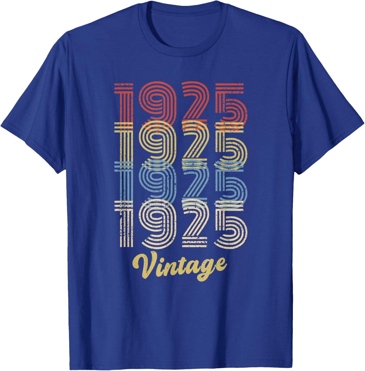 1925 Birthday Gift Retro Birthday Vintage 1925 Original Part T-Shirt - T-Shirt | Royal