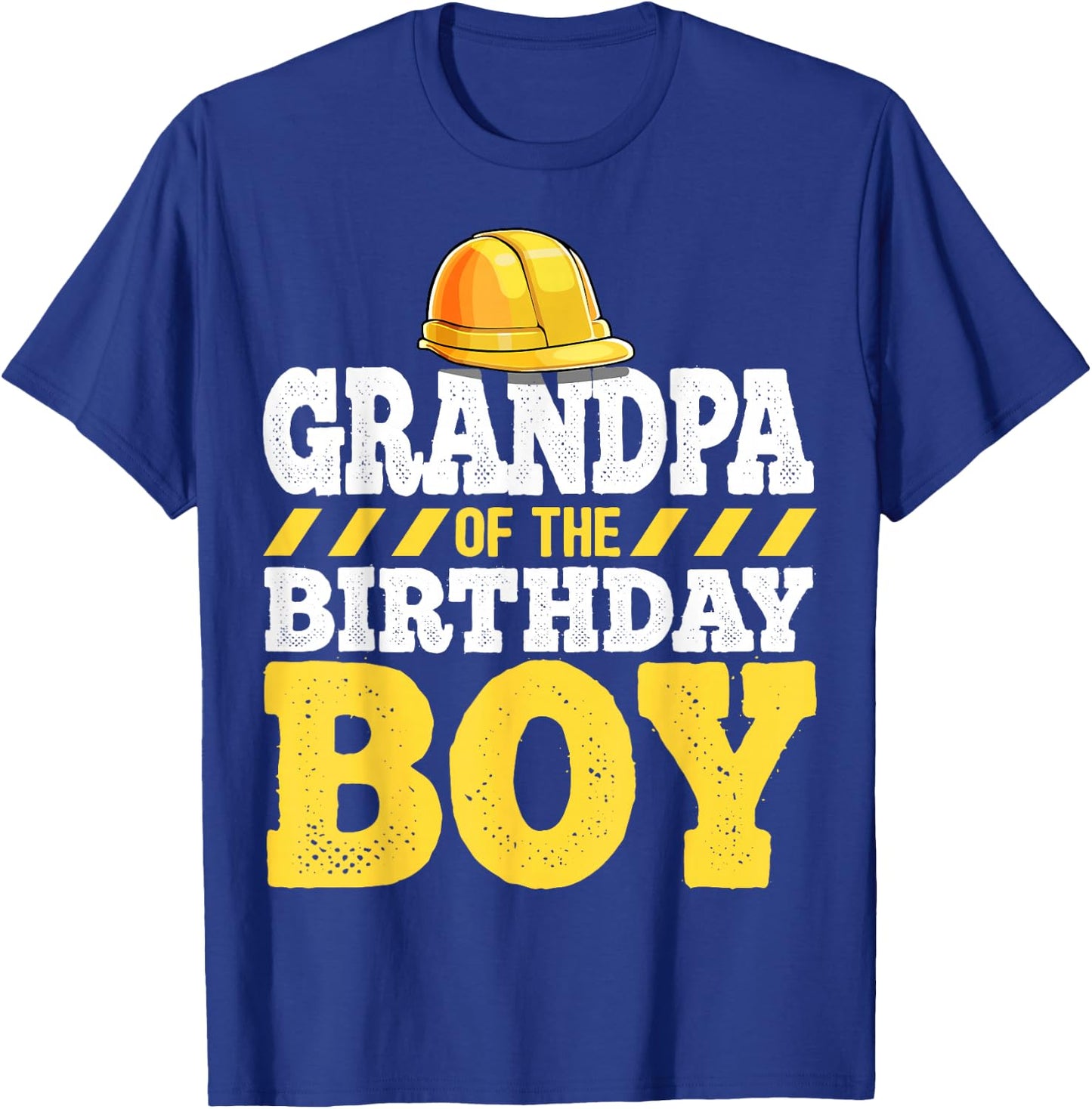 Grandpa of the Birthday Boy Construction Birthday Party T-Shirt - T-Shirt | Royal