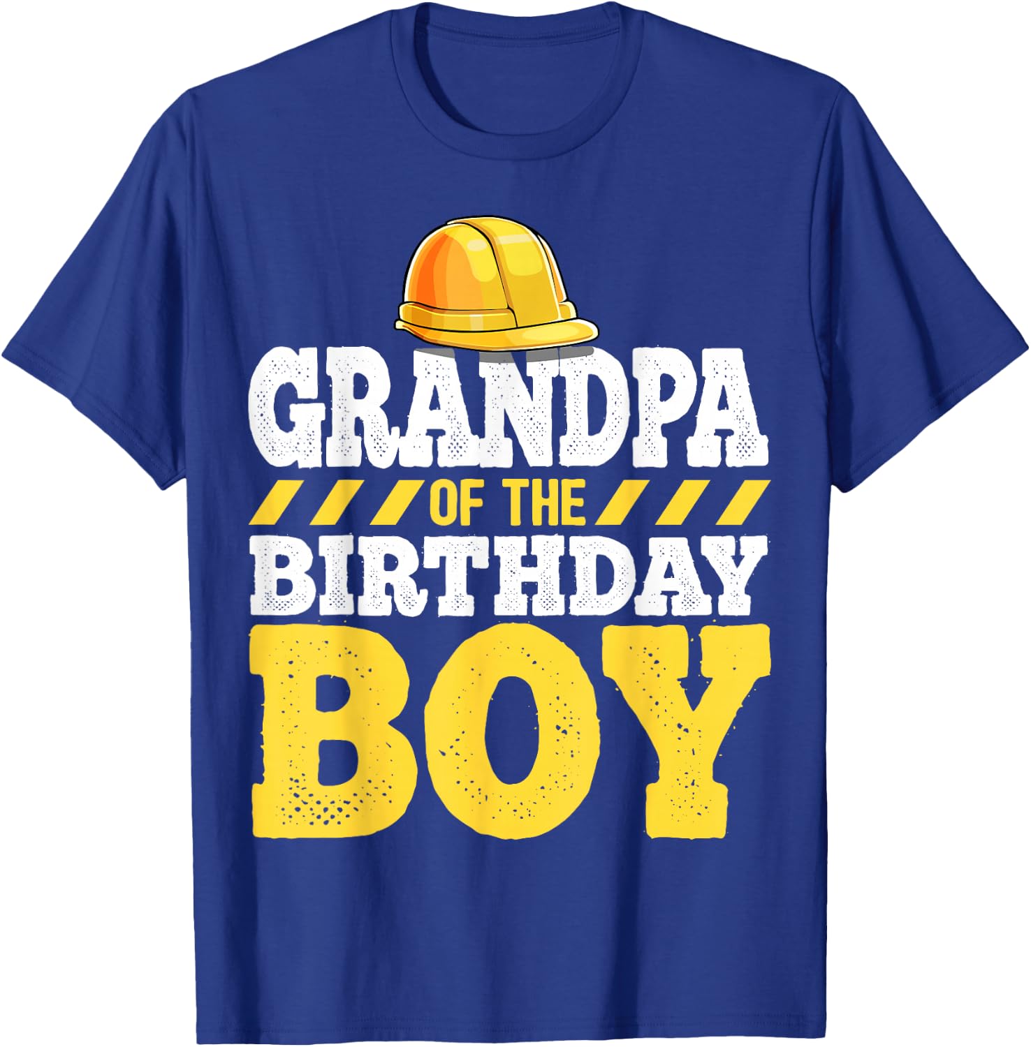 Grandpa of the Birthday Boy Construction Birthday Party T-Shirt - T-Shirt | Royal