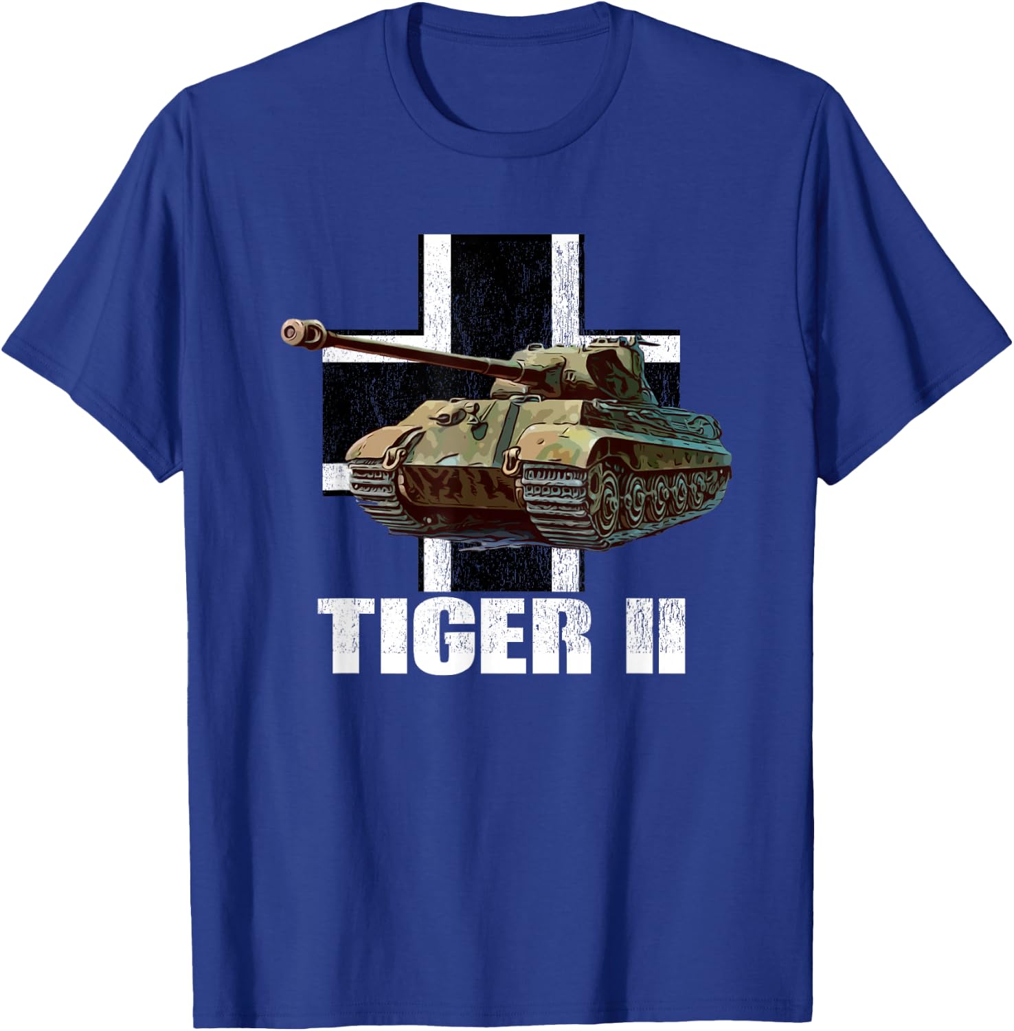 Tiger II German Heavy Tank WW2 Panzer Armored T-Shirt - T-Shirt | Royal