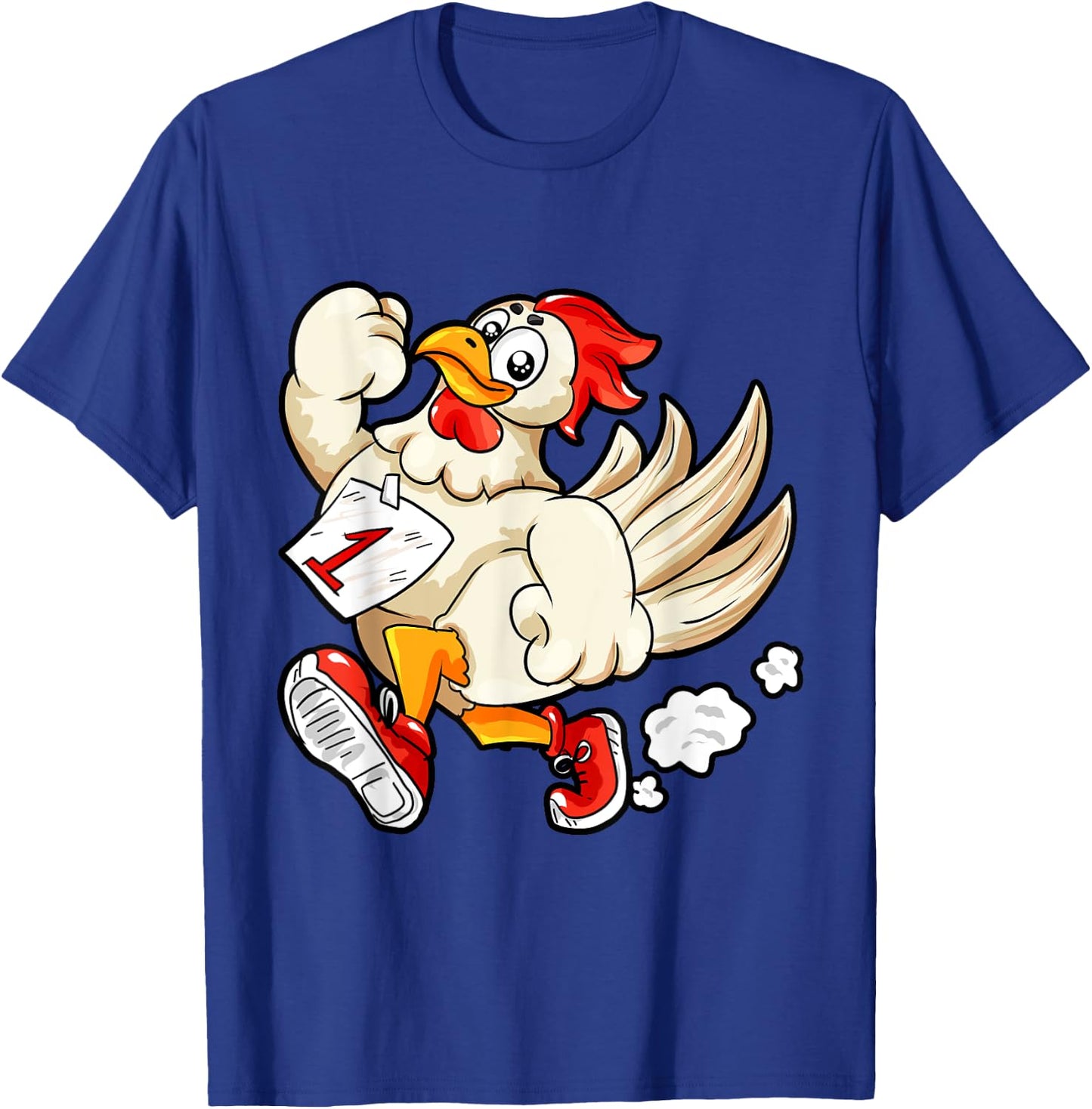 Marathon runner | running chicken motivation sport humor T-Shirt - T-Shirt | Royal