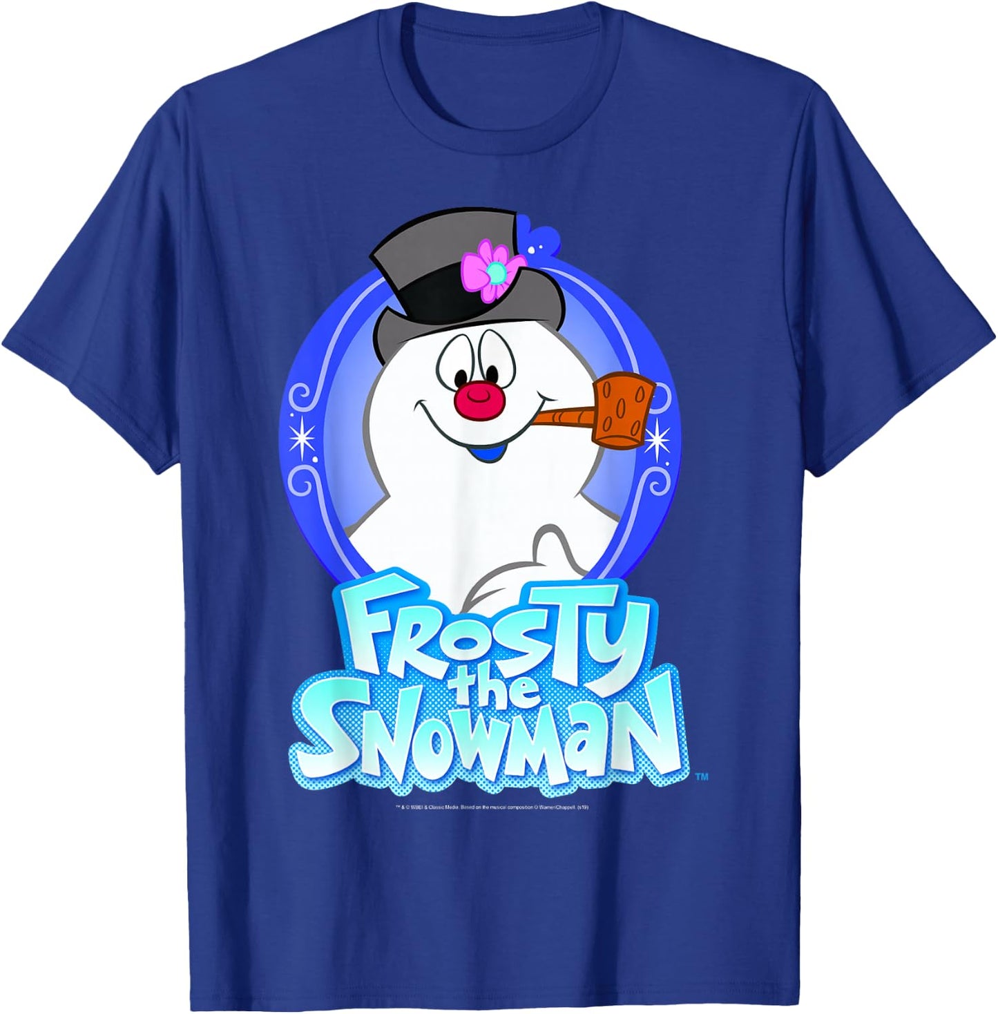 Frosty The Snowman Portrait Logo T-Shirt - T-Shirt | Royal