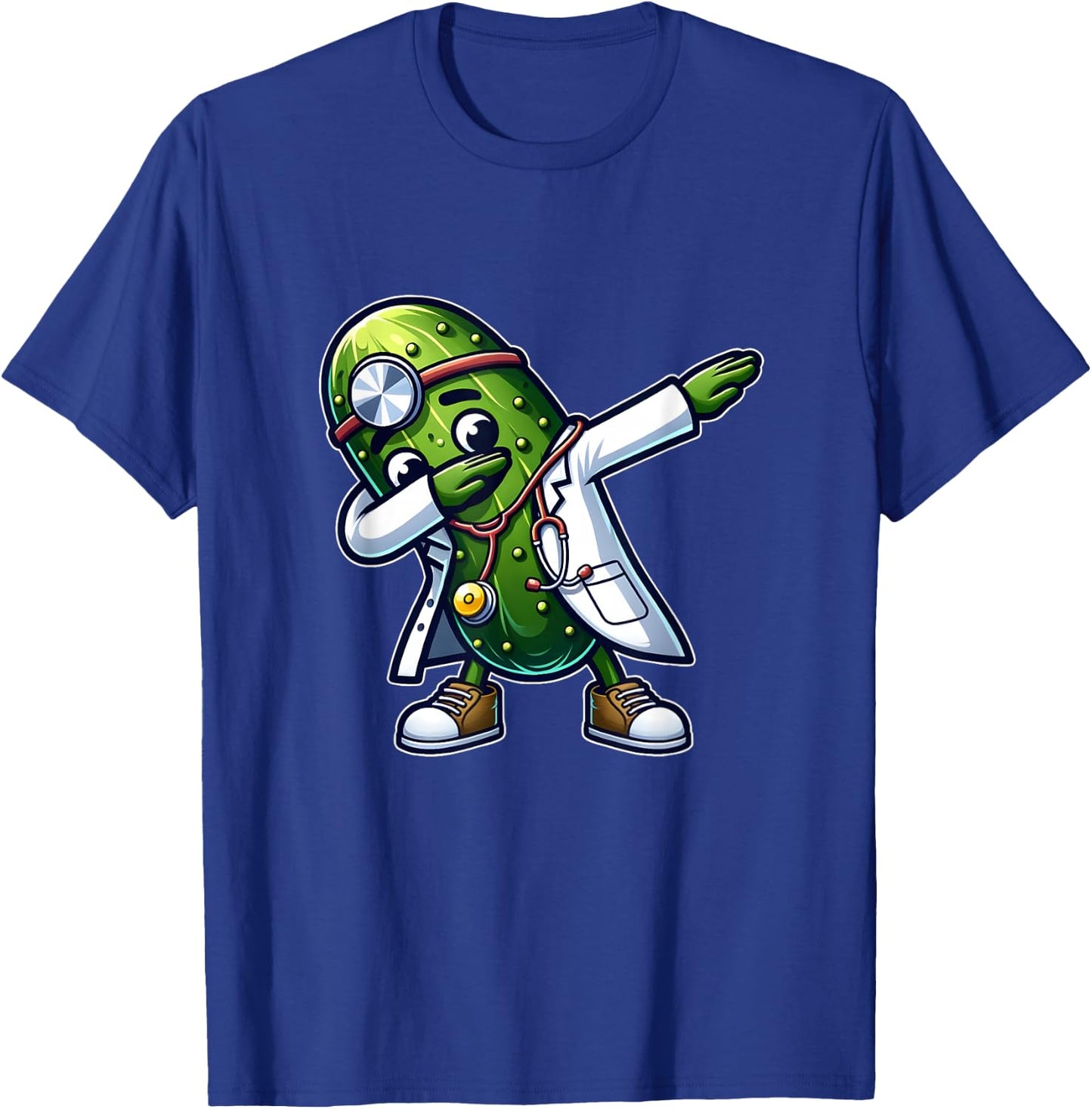 Dabbing Pickle Fun Medical Doctor T-Shirt - T-Shirt | Royal