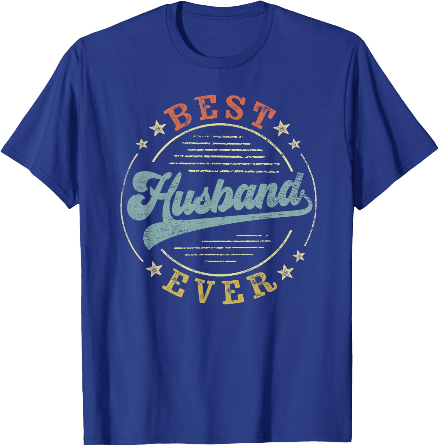 Best Husband Ever Father's Day Husband Gifts Vintage Emblem T-Shirt - T-Shirt | Royal