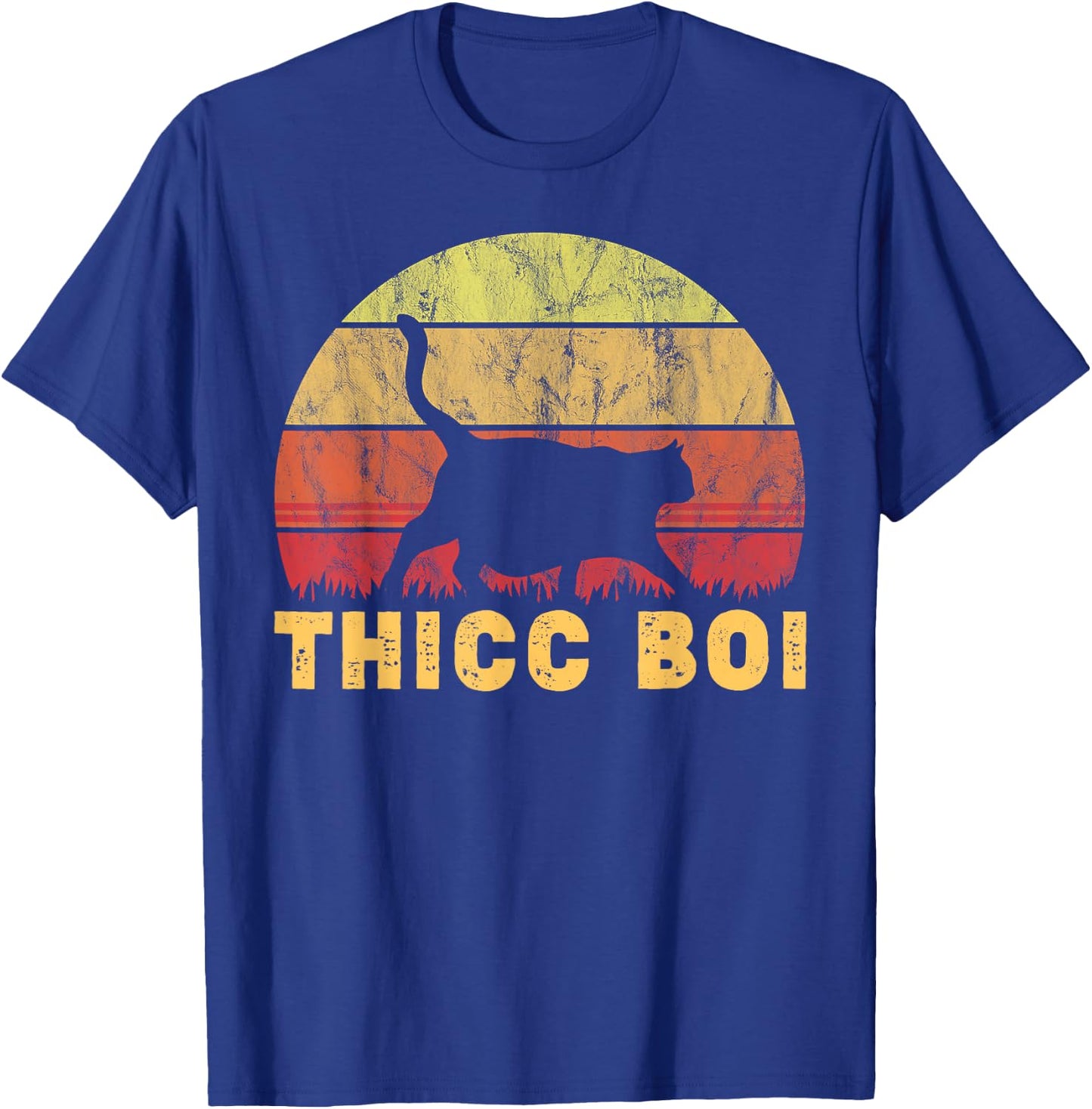 Thicc Boi Chonk Meme Fat Boy Cat Owner T-Shirt - T-Shirt | Royal