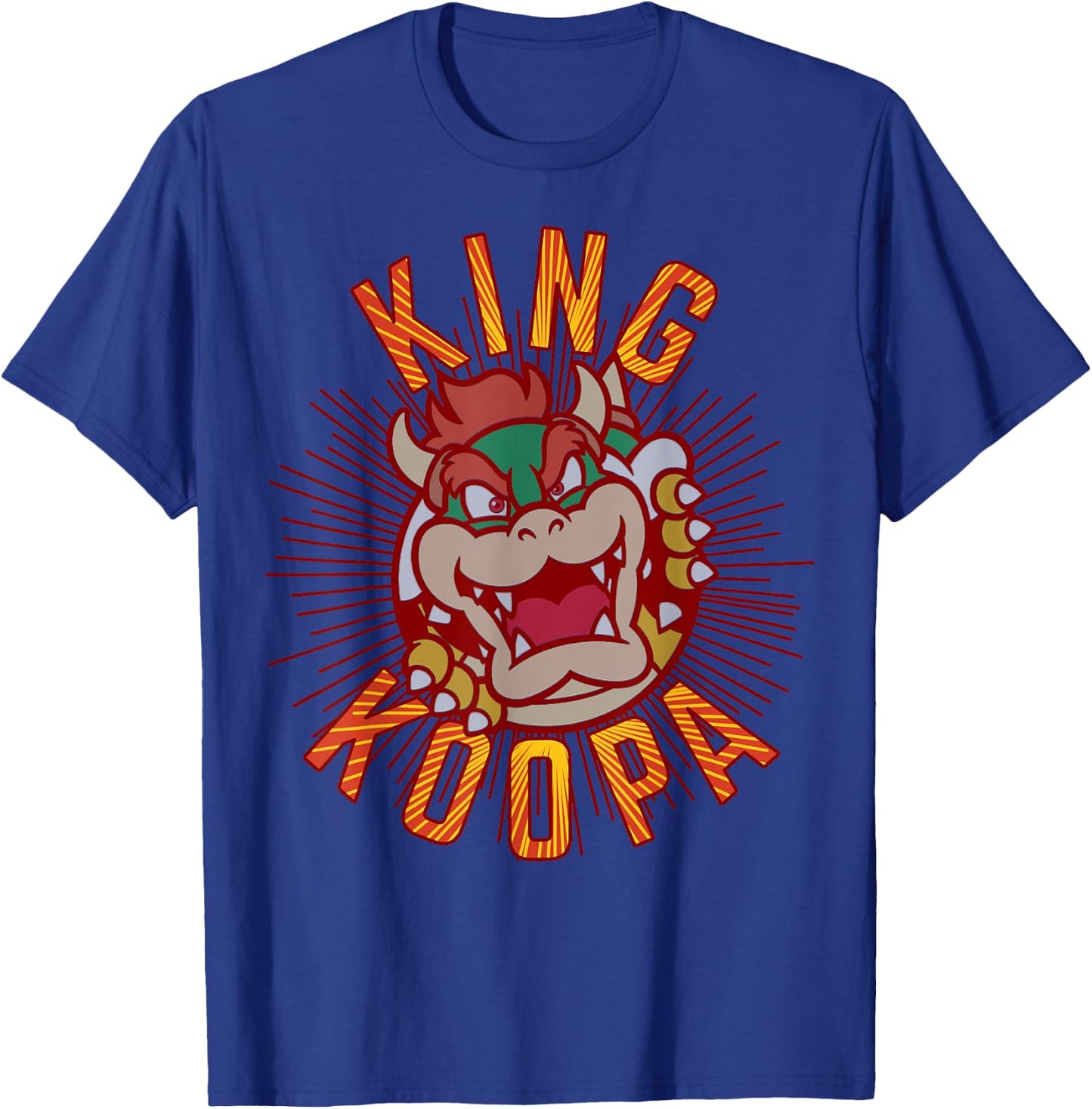 Super Mario King Koopa Bowser Vintage Nintendo Portrait T-Shirt - T-Shirt | Royal
