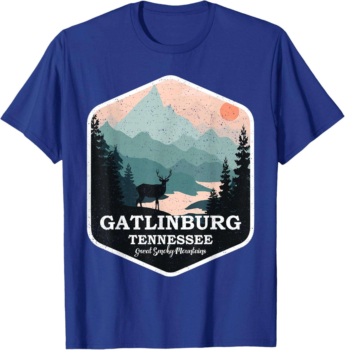 Gatlinburg Tennessee Great Smoky Mountains Hiking Souvenir T-Shirt - T-Shirt | Royal