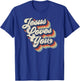 Jesus Loves You Retro Vintage Style Graphic Design T-Shirt - T-Shirt | Royal