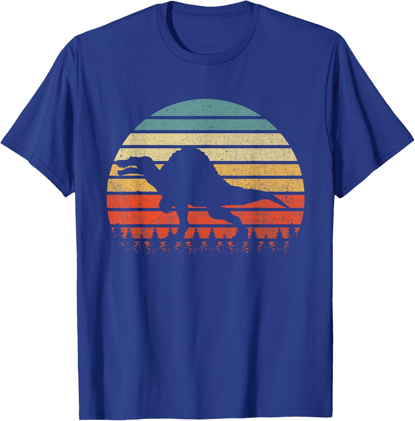 Vintage Spinosaurus Dinosaurus Sunset Retro T-Shirt - T-Shirt | Royal