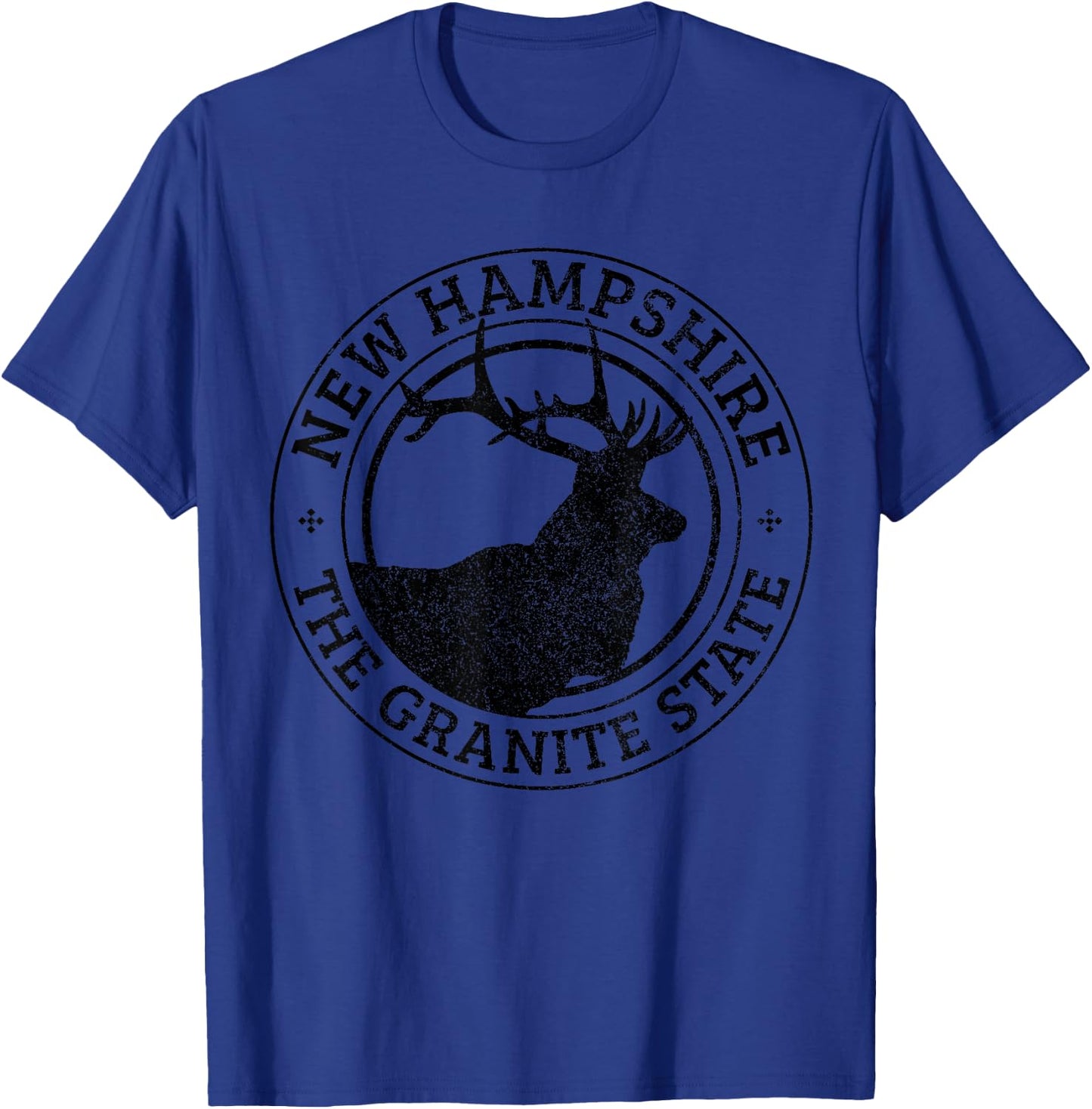 New Hampshire Granite State Moose Hunting Hunter Souvenir T-Shirt - T-Shirt | Royal