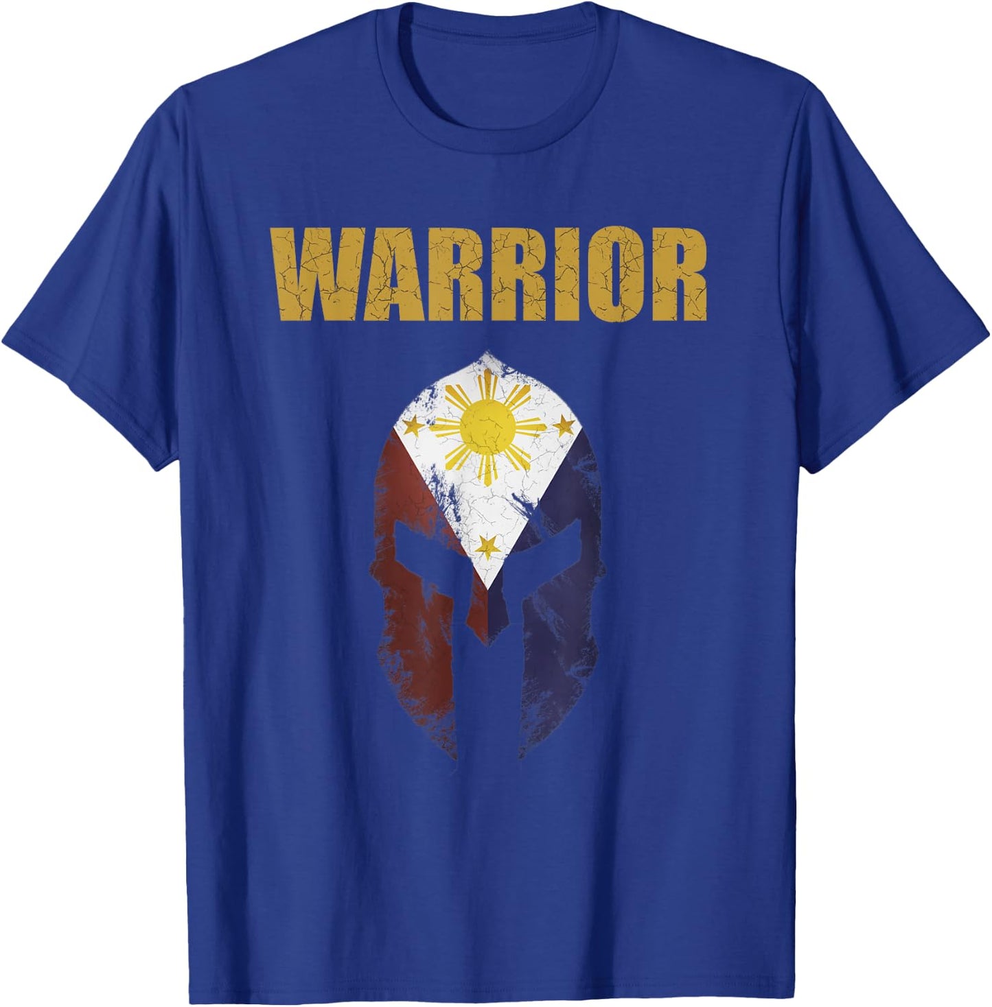 Vintage Motivational Workout Shirt-Filipino Spartan Warrior T-Shirt - T-Shirt | Royal