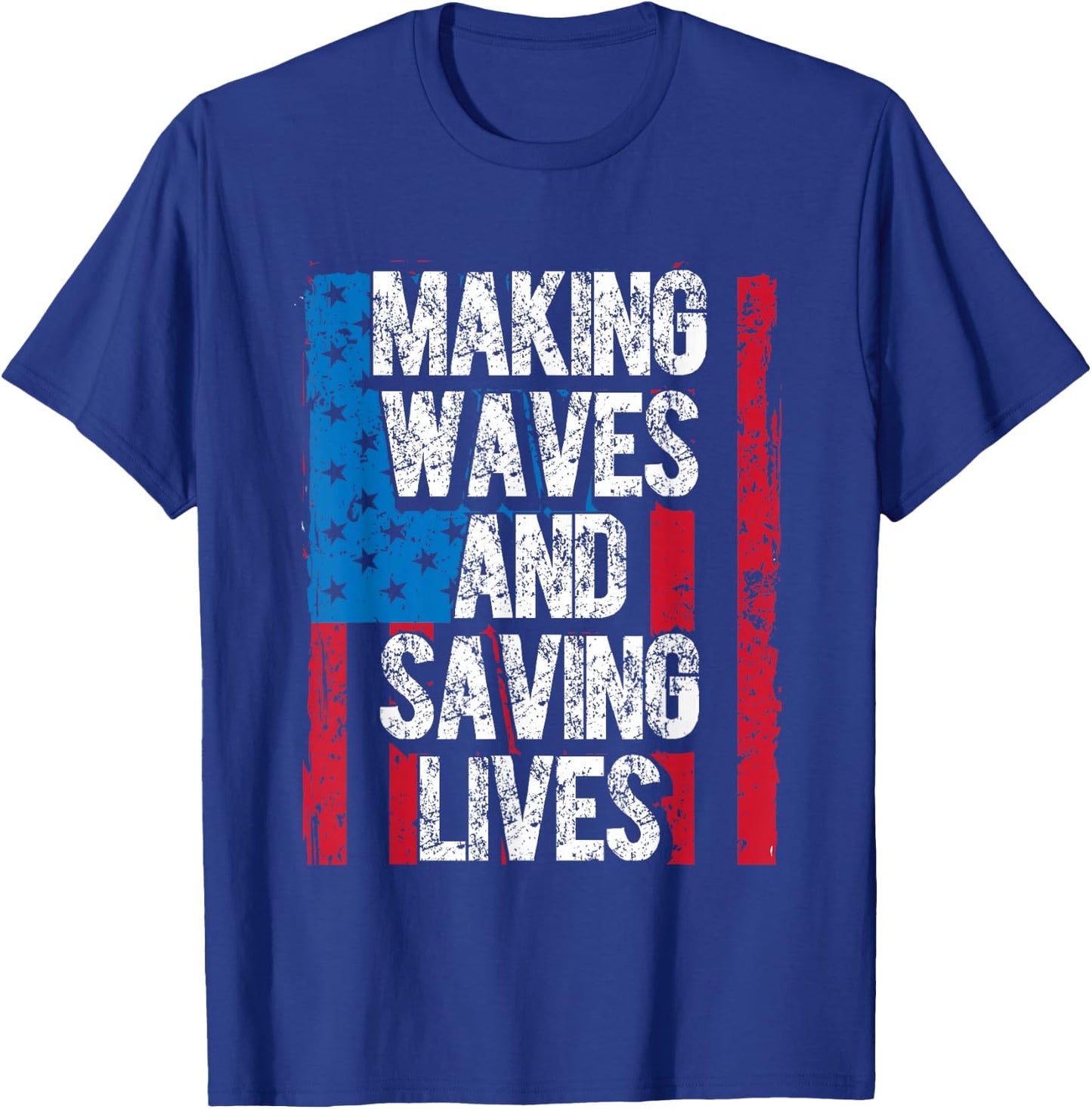 Semper Paratus Long Blue Line US Coast Guard Dad Mom T-Shirt - T-Shirt | Royal