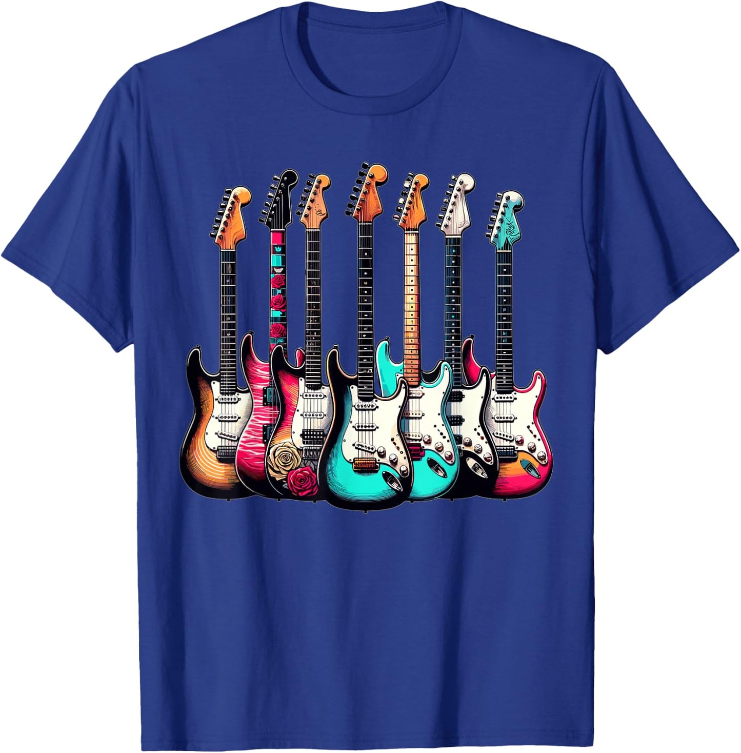 Guitars Guitarists Musican , Small, Black T-Shirt - T-Shirt | Royal