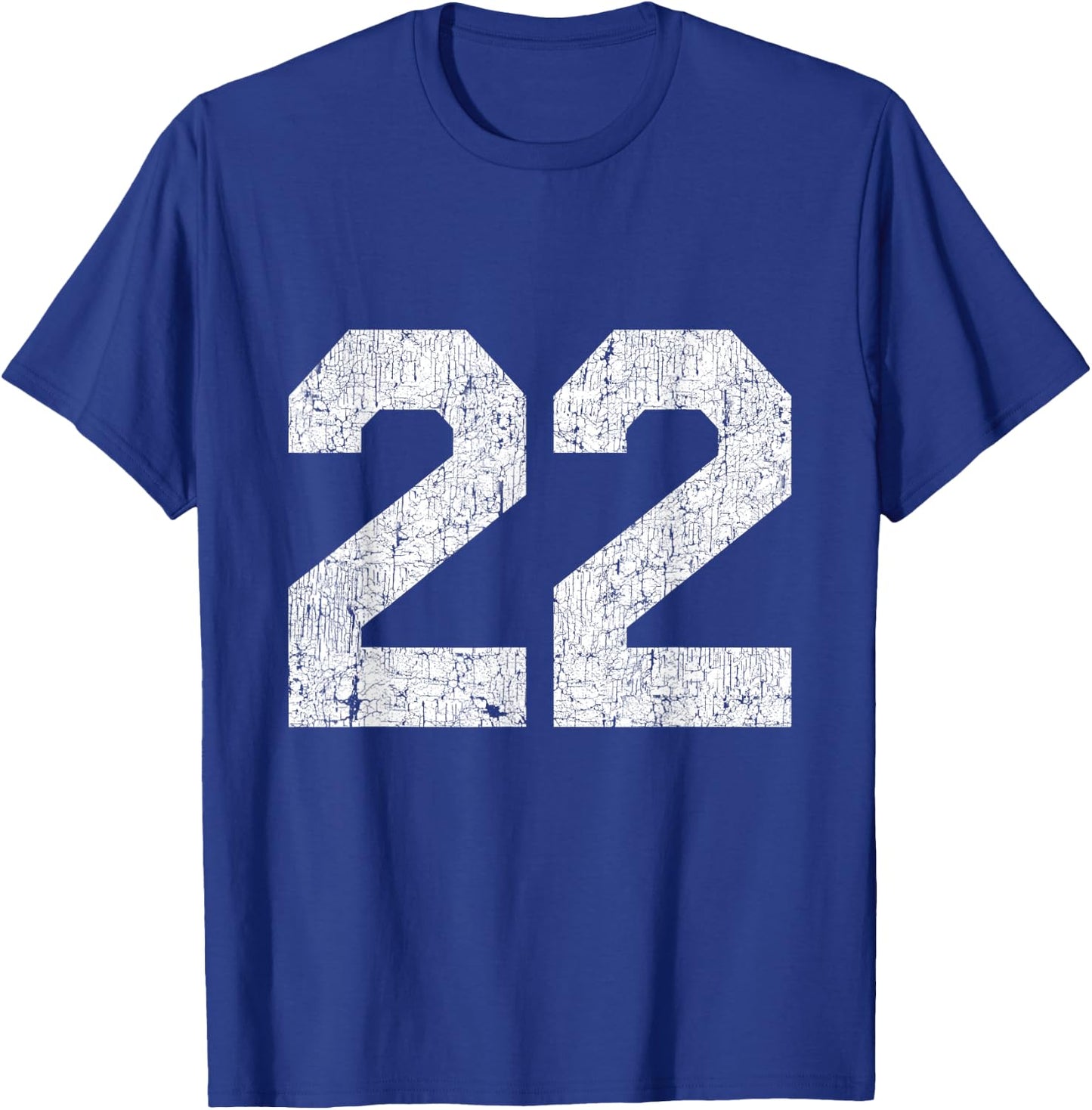 #22 Jersey Uniform Varsity Sports Number, 22nd Birthday T-Shirt - T-Shirt | Royal