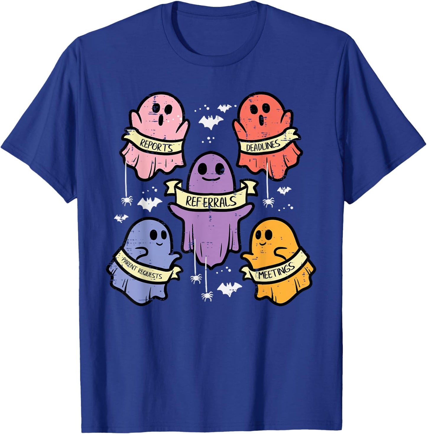 Halloween School Counselor Ghost Social Worker Costume Women T-Shirt - T-Shirt | Royal