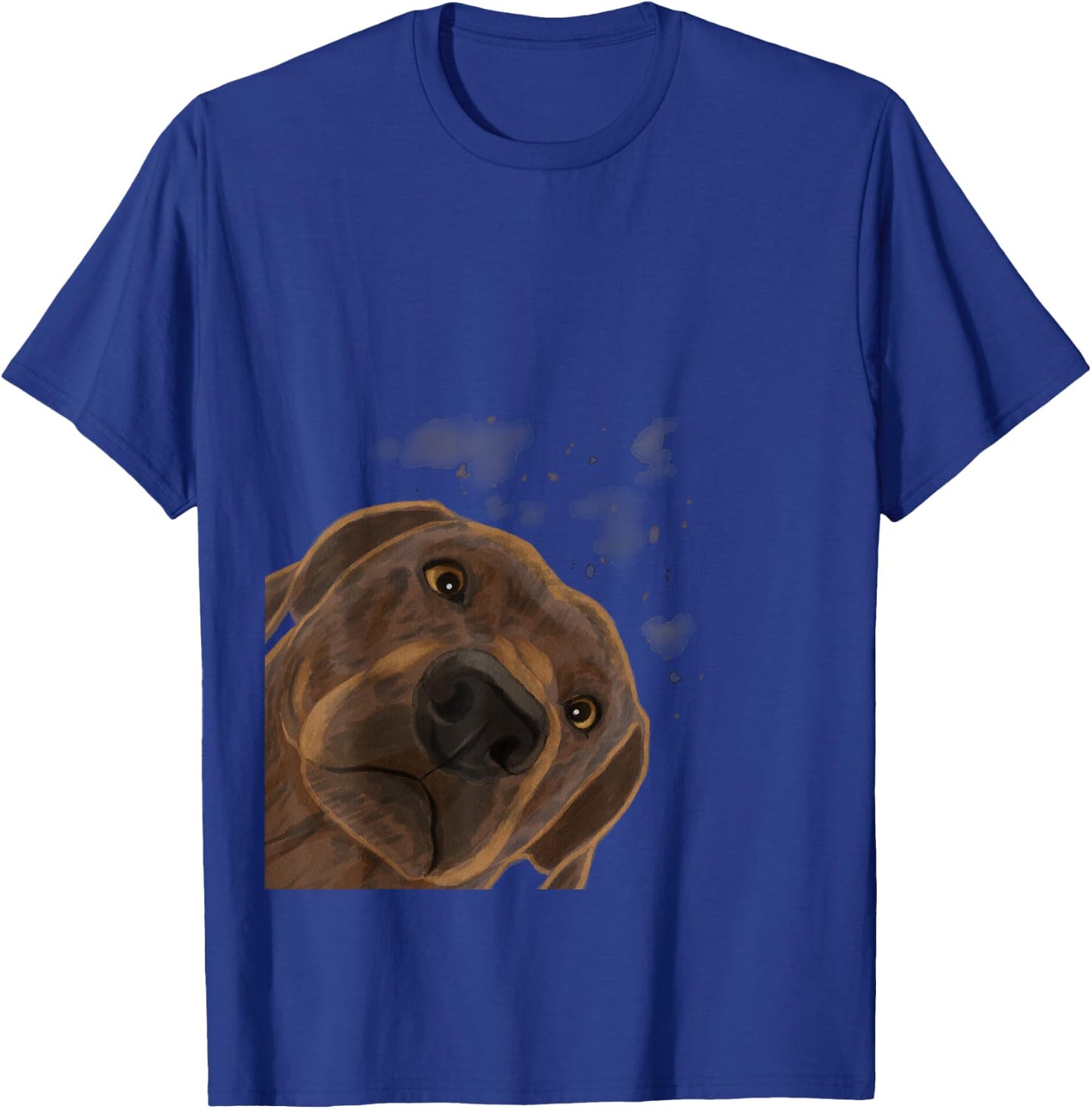Plott Hound Geschenke Funny Curious Dog - Women's Black Cartoon Dog Pattern Casual Humorous Modern - Small T-Shirt - T-Shirt | Royal