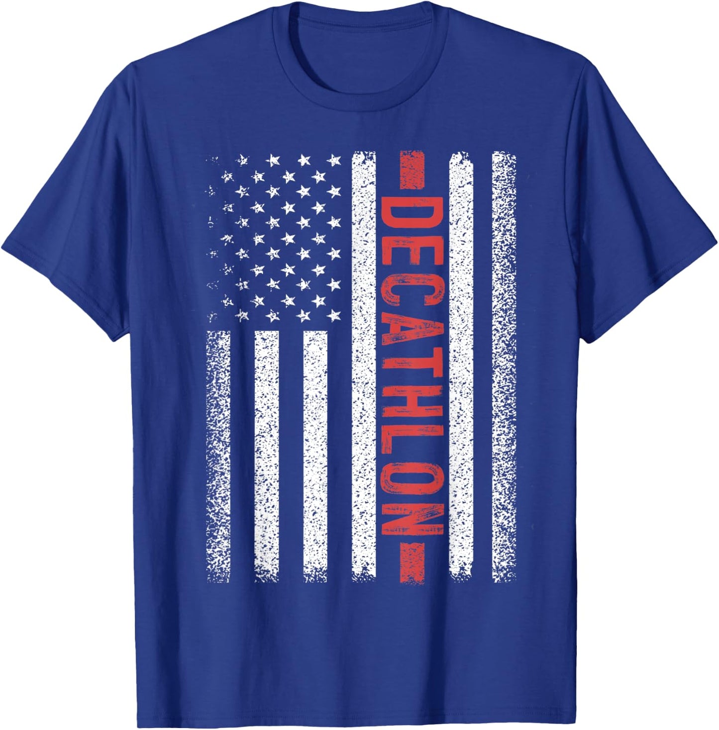 Decathlon American Flag 4th of July Cool Player Novelty Men T-Shirt - T-Shirt | Royal