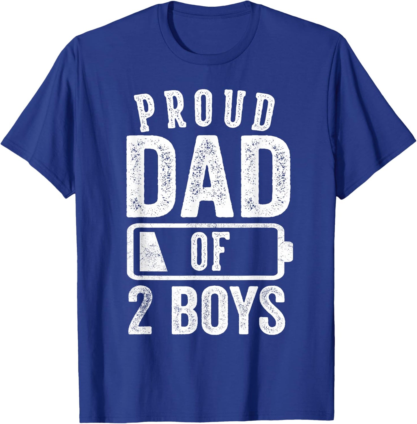 Proud Dad of 2 Boys Gifts Daddy of Two Sons T-Shirt - T-Shirt | Royal