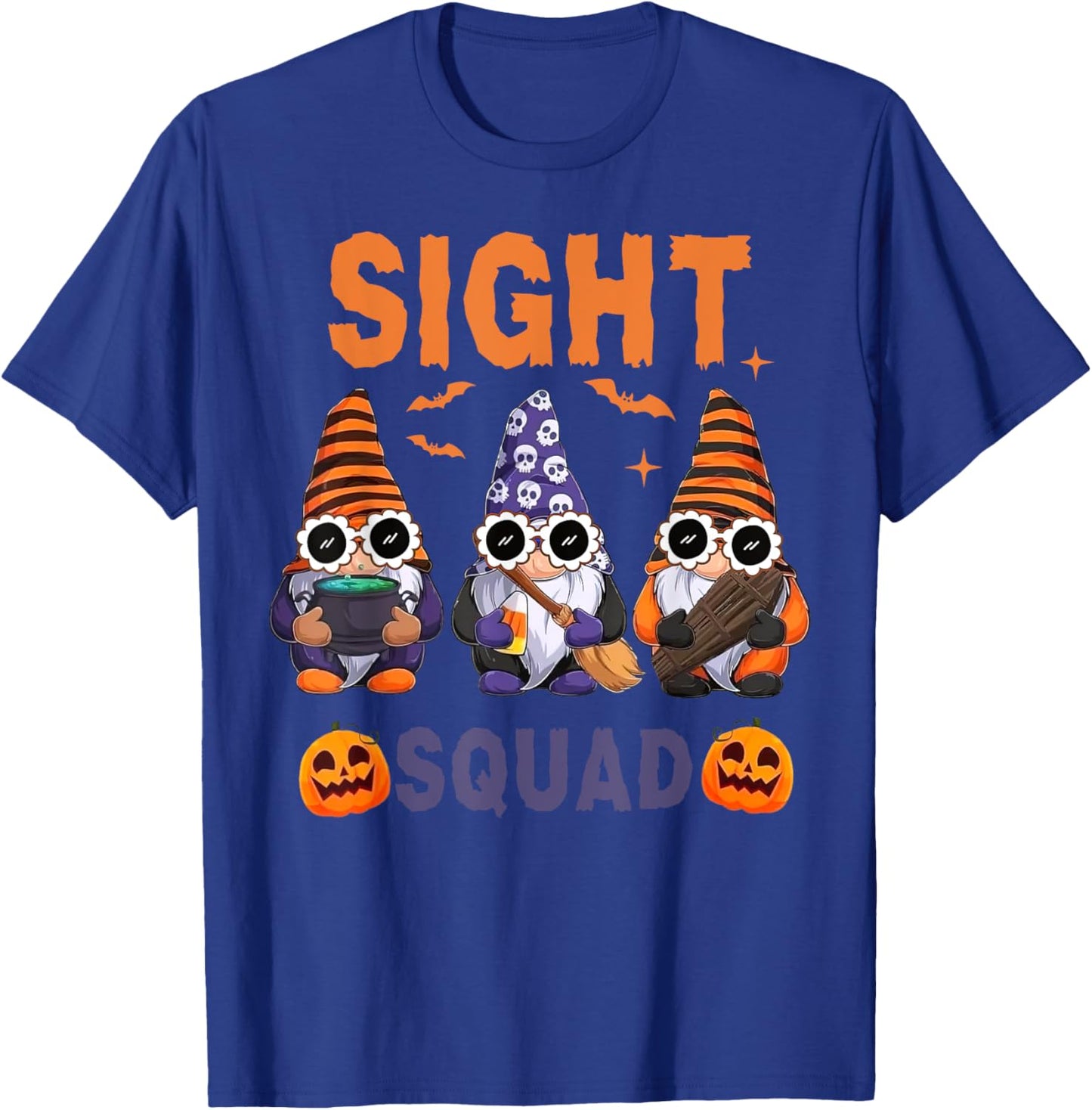 Sight Squad Gnomes Halloween Optometry Technician Eye Doctor T-Shirt - T-Shirt | Royal
