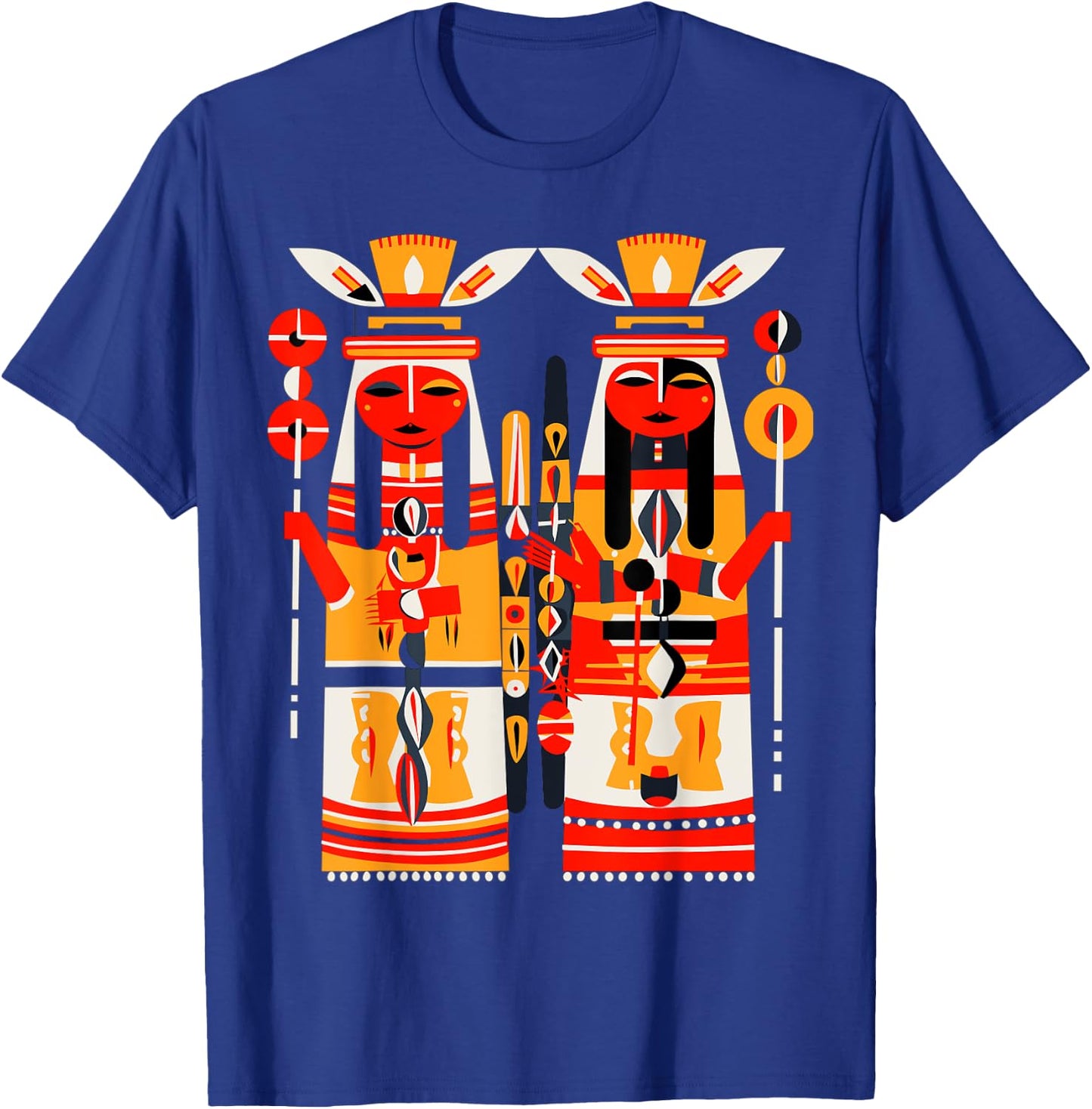 Native American Art Style Hopi Katsina Dolls T-Shirt - T-Shirt | Royal