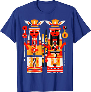Native American Art Style Hopi Katsina Dolls T-Shirt - T-Shirt | Royal
