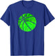 Basketball Ball Green Watercolor Gift Men Women Kids T-Shirt - T-Shirt | Royal