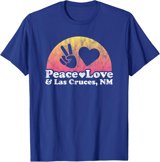 Peace Love and Las Cruces, NM New Mexico T-Shirt - T-Shirt | Royal