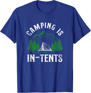 Camping Is In-Tents Tent T-Shirt - T-Shirt | Royal