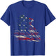 Mountain Bike Downhill MTB American Flag Patriotic Vintage T-Shirt - T-Shirt | Royal