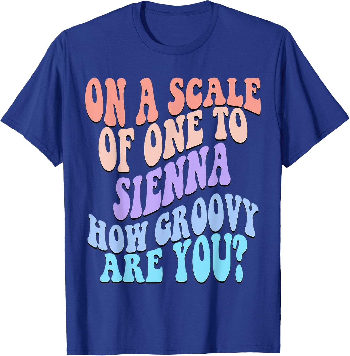 SIENNA Personalized Name Cute Retro Girls Groovy Birthday T-Shirt - T-Shirt | Royal